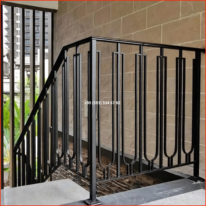 MERDİVEN KORKULUKLARI- MERDİVEN KORKULUK TASARIMI- FERFORJE MERDİVEN KORKULUK MODELLERİ met8395