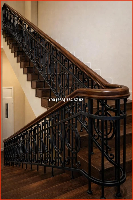 MERDİVEN KORKULUKLARI- MERDİVEN KORKULUK TASARIMI- FERFORJE MERDİVEN KORKULUK MODELLERİ met8524