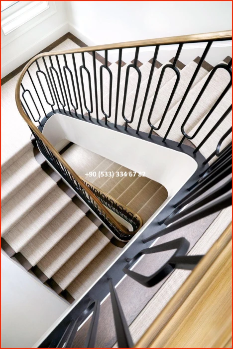 MERDİVEN KORKULUKLARI- MERDİVEN KORKULUK TASARIMI- FERFORJE MERDİVEN KORKULUK MODELLERİ met8393