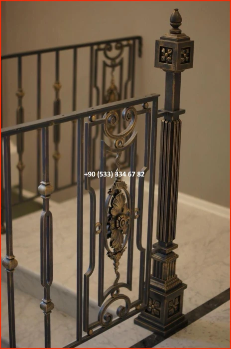 MERDİVEN KORKULUKLARI- MERDİVEN KORKULUK TASARIMI- FERFORJE MERDİVEN KORKULUK MODELLERİ met8396
